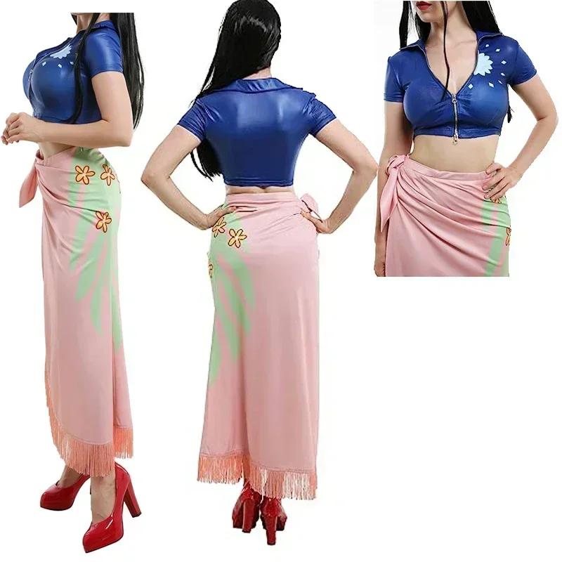 Nico Robin Cosplay Costume Dress Outfits Anime Cosplay Costume Costumes For Girl Full Set Halloween Carnival Party Dress