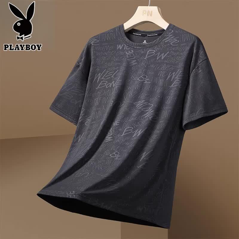 PLAYBOY Мужская быстросохнущая футболка из ледяного шелка