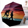 Silent Walk: Shadows Sky Folding umbrella 8 paraphenoid bones durable Umbrella Gift Sun umbrella