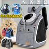 Strong Double Shoulder Pet Service Dog Backpack Outdoor Cat Travel Carrier Backpack Portable Pet Bag Mesh Head Backpack for Dogs 37x24x42cm