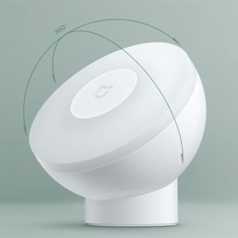 Светодиодный индукционный ночник Mijia, 2 лампы, интеллектуальный датчик движения, инфракрасный интеллектуальный датчик человеческого тела с регулируемой яркостью и магнитным основанием