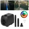 Adjustable Garden Aquarium Fountain EU Plug 15 W Ultra-quiet Waterproof Water Pump with 12 LED Light