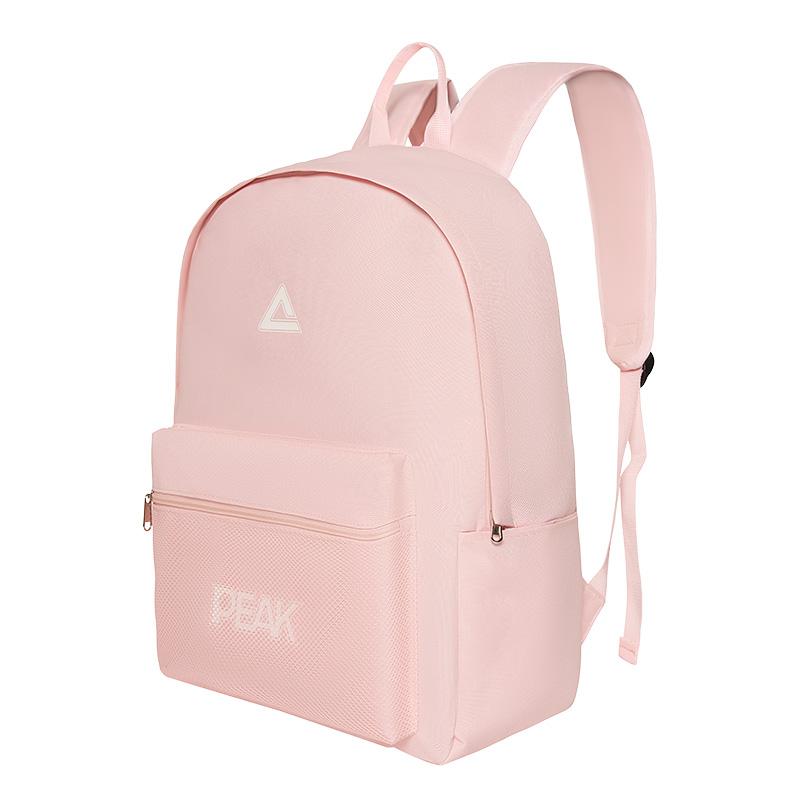 Peak Solid Color Fresh High-Value Multi-Compartment Polyester Backpack Unisex Backpack Cool-Black Beige Light-Pink PKBBYH53212