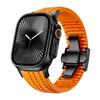 Спортивный силиконовый ремешок для Apple Watch Ultra 3/2 49 мм 46 мм 45 мм 44 мм Роскошный металлический браслет для iWatch Серии 11 10 9 8 7 Se Ремешок