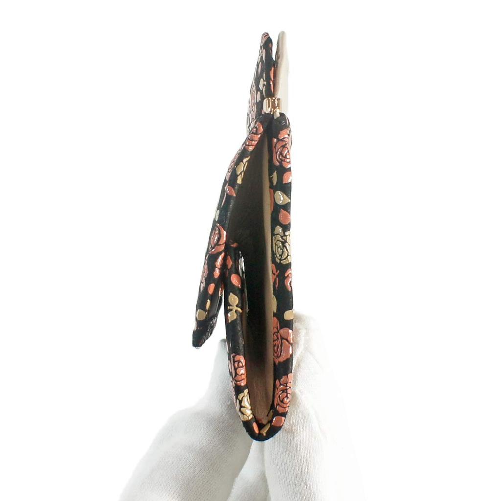 Кошелек Indenya Inden Кошелек для монет из оленьей кожи Kaguwa Rose Petite Black x White Pink Lacquer 8411