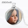 ZBOZWEI Personalizeds Photo Pendants Custom Necklace Photo of  Baby Child Mom Dad Grandparent Loved One Gift  Family Member Gift
