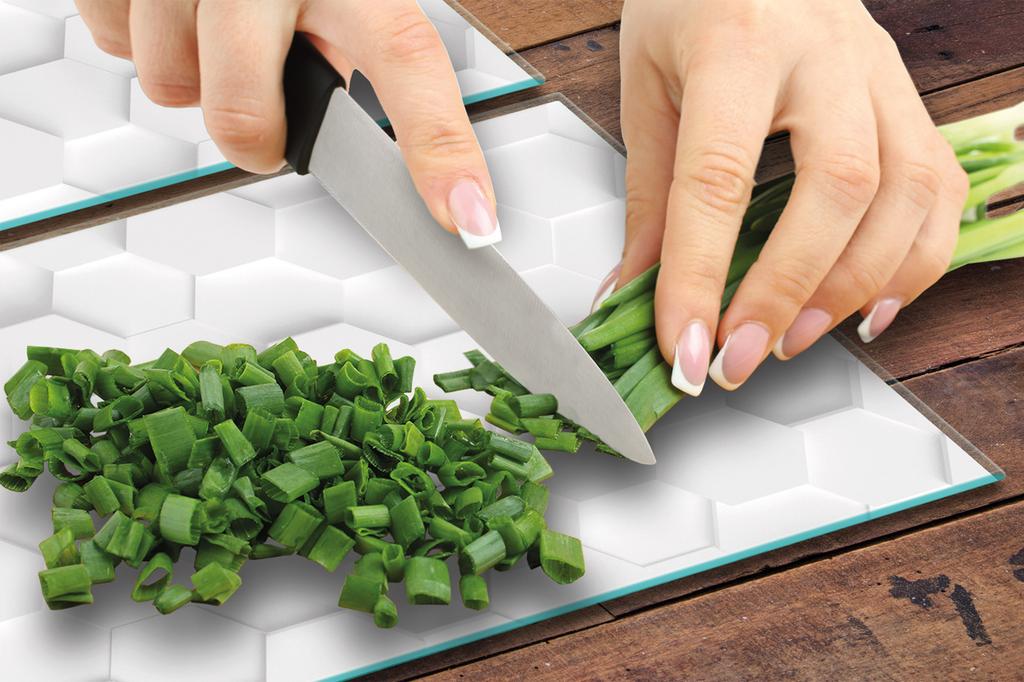 СТЕКЛЯННАЯ ЗАЩИТНАЯ ПАНЕЛЬ ДЛЯ КУХНИ 2x35x52 БЕЛАЯ