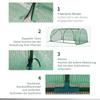 Пленочная теплица 200x100x80 см с раздвижной дверью, стальной каркас, укрытие для растений для сада, балкона, домик для помидоров