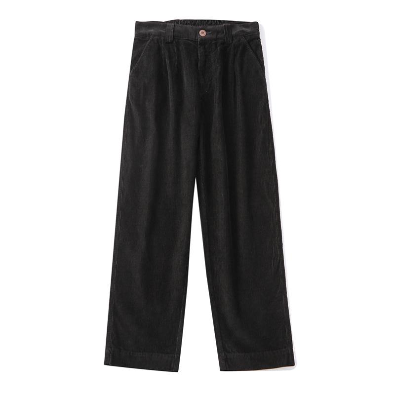 Men's Loose Straight Corduroy Wide-Leg Pants - Trendy Japanese Retro Cotton Workwear Trousers