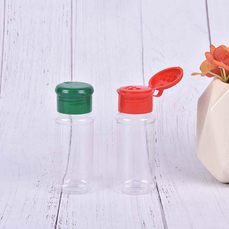 5Pc Plastic Spice Salt Pepper Shakers Seasoning Jar Bbq Condiment Vinegar Bottle