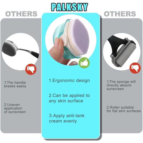 1Pcs Unscreen Applicator for Kids, 2 Pack Sunblock Buddy Brush Set with Protective Caps, Sun Lotion Applicator Sun Cream Brush