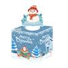 Christmas Money Box for Cash Gift Pull Surprise Money Holder with Snowman/Tree/Santa Card And 50 Pcs Transparent Bags for Home Party Favors