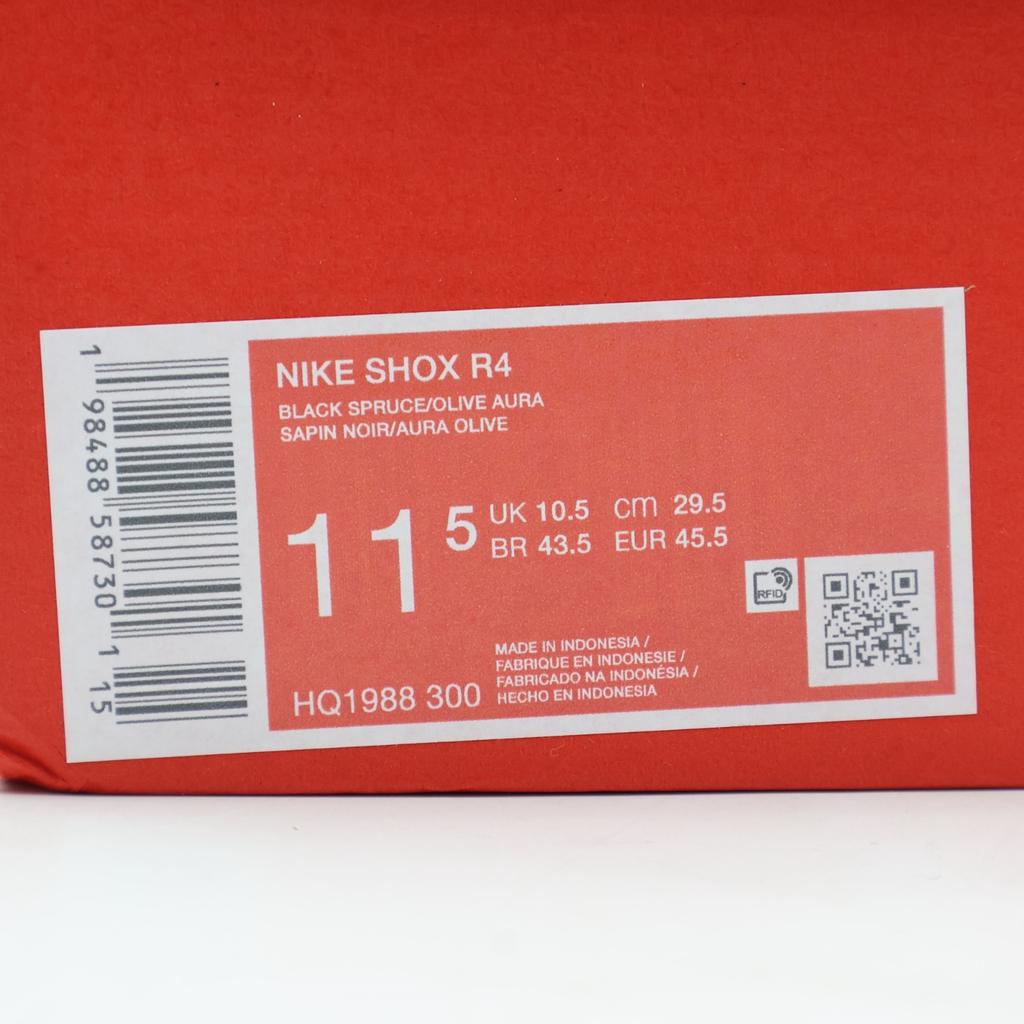HQ1988-300 Nike Shox R4 Черный Ель Еловая Аура Черный Оливковая Аура (Мужской)