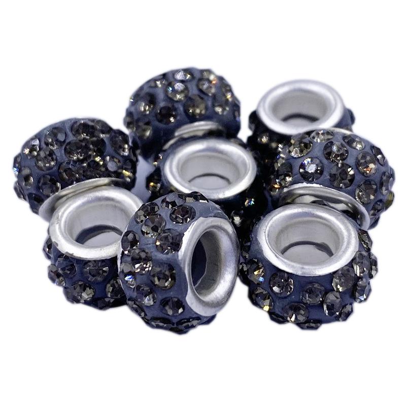 10 шт. 12 мм большое отверстие CZ хрустальные бусины горный хрусталь разделитель подвески подходят для браслет ожерелье DIY ювелирные аксессуары
