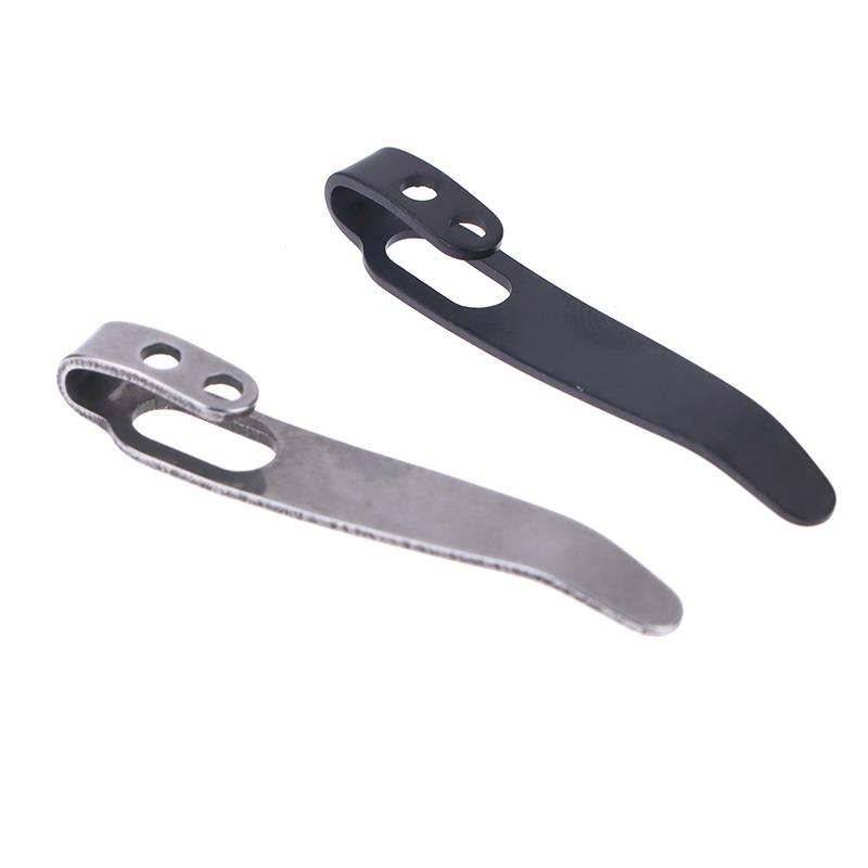 1 комплект, зажим для ножа из нержавеющей стали 420, 3 шт. винты M2,5, карманные поясные зажимы для ножей, аксессуары для изготовления своими руками