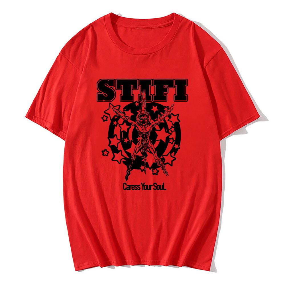 CARESS YOUR SOUL RINGER TEE Рок-группа Sticky Fingers STI FI Футболки с коротким рукавом Хлопковая мужская футболка Футболка с графическим принтом Мужская