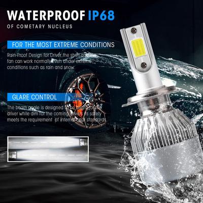 2x H7 LED H11 H4 Hi/Lo H1 H3 H8 HB1 HB3 HB4 HB5 HIR2 H13 H27 9005 9006 Лампы для автомобильных фар 3000K 6000K 8000K COB C6 Автомобильные фары