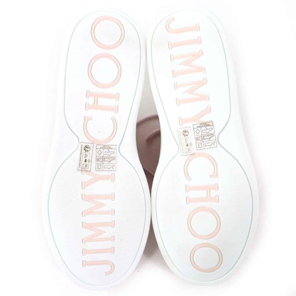 Безупречные низкие кроссовки JIMMY CHOO ANTIBES/F Antibes Порошково-розовая кожа Б/У