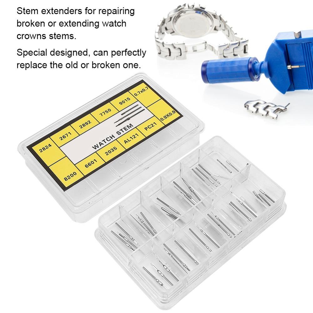 Various Types Watch Stem Extender With Storage Box Winding Stem Extender For Repair Workers