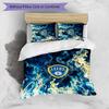 Трехсекционный комплект постельного белья с принтом футбольного клуба «Лидс Юнайтед», удобный, приятный для кожи комплект пододеяльника для спальни