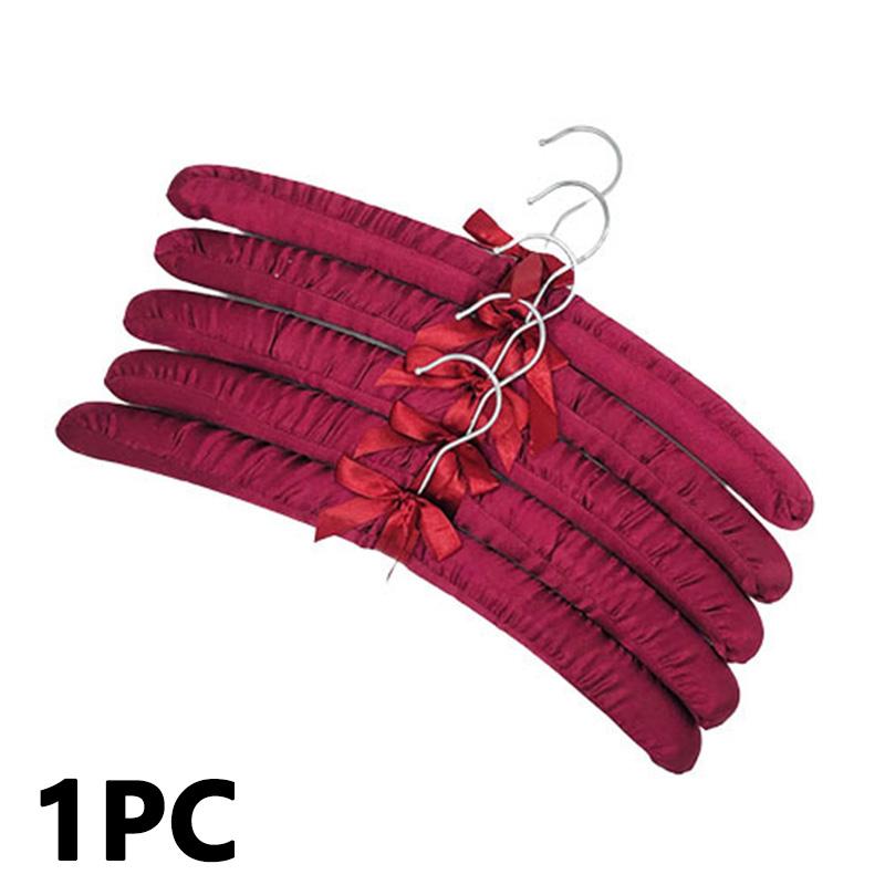 1PC Clothes Shop Clothes Hanger Silk Wrapped Storage Holder Sponge Hangers Padded Hanger Satin