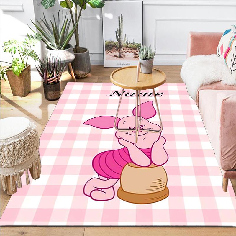 Custom 1Pc Piglet'S Pink Adventure Rug Office Carpet Indoor Outdoor Entrance Doormat Nonslip Soft And Comfortable Living Room D916353