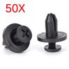 50 шт., 6 мм, фиксатор крыла автомобильного бампера, черные пластиковые зажимы, крепежные детали