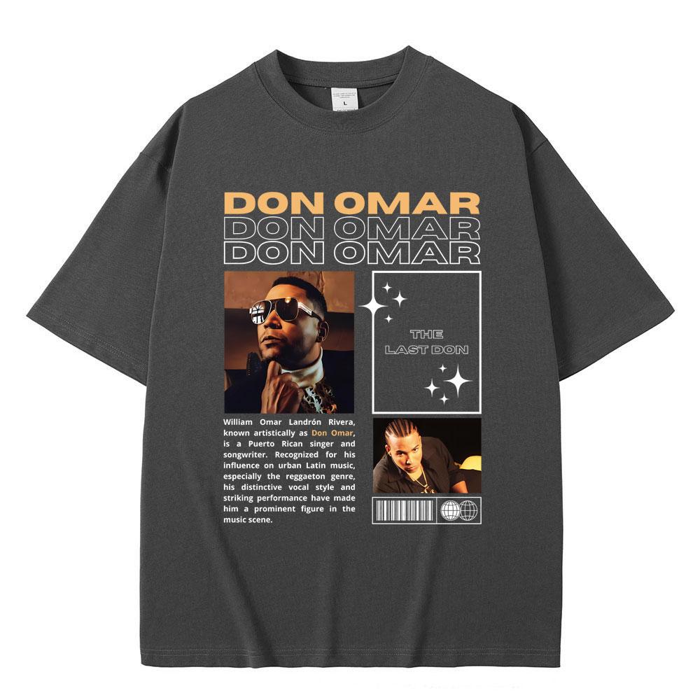 Редкие футболки с графикой Singer Don Omar The Last Don для мужчин и женщин, хип-хоп, винтажные, оверсайз, мужская мода, повседневная хлопковая футболка