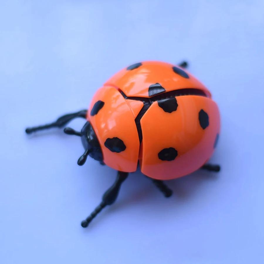 Заводная пружина божья коровка семиточечная детская игрушка/Имитация жука Золотая черепаха Качающаяся божья коровка/Детская познавательная игрушка