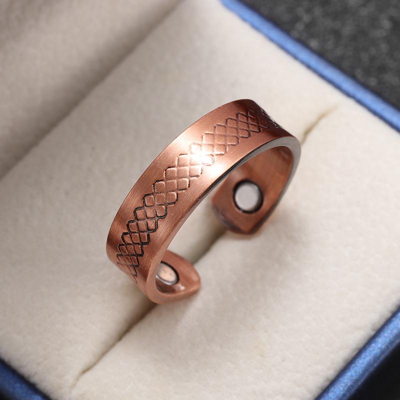 Ретро Волна Медное Магнитное Кольцо Креативное Открывающееся Ювелирные Аксессуары для Мужчин Женщин Мода Многофункциональное