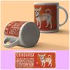 [A2177] - Ceramic Mug 'Dogs' Orange (chihuahua) - 95x80mm