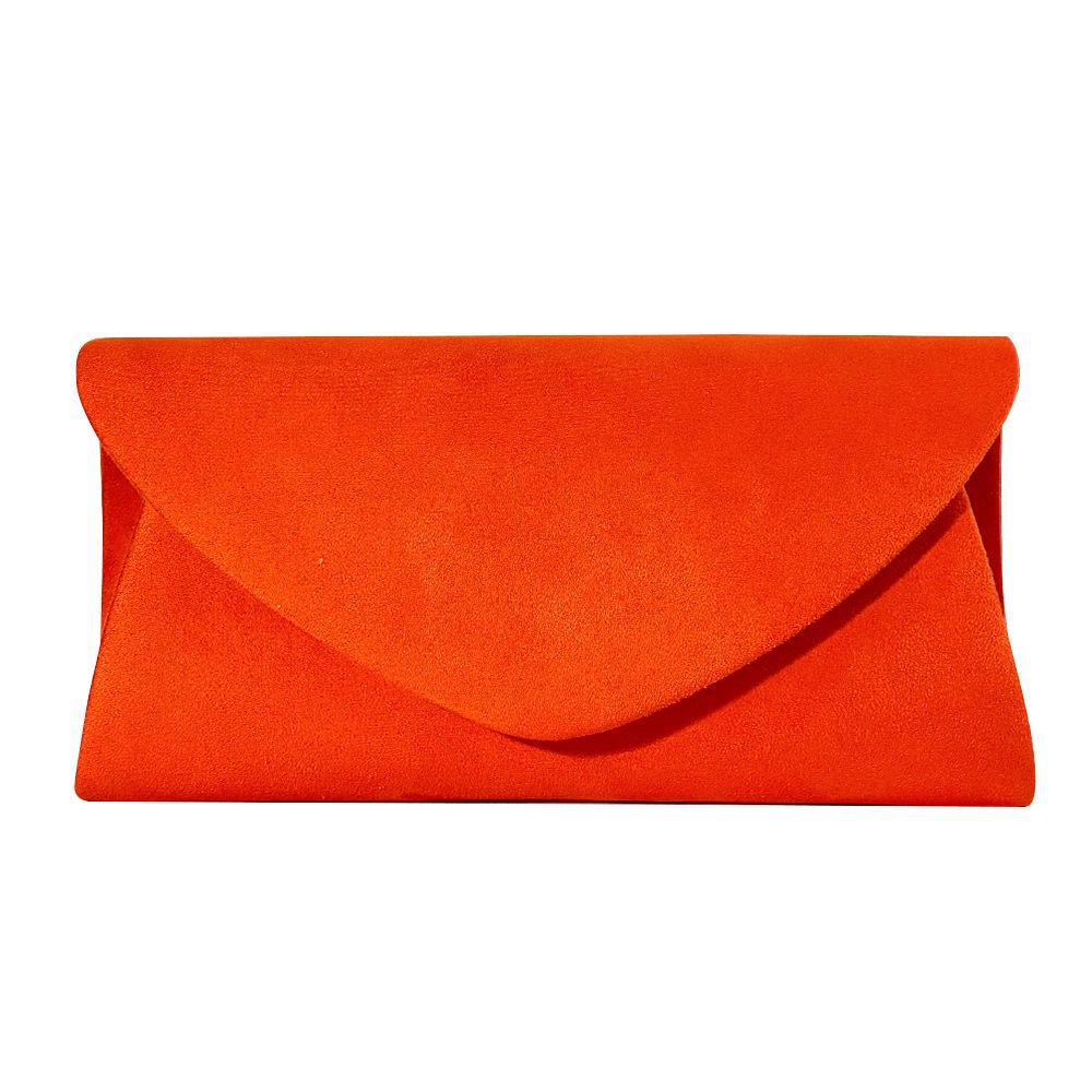 European and American Simple Flannel Heart-Shaped Evening Clutch for Ladies