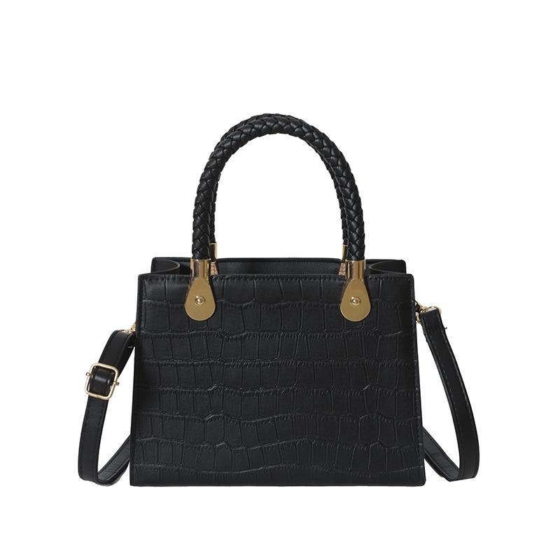 Stone Pattern Small Square Bag Fashion Handbag Retro Simple Shoulder Bag Messenger Bag