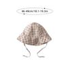 Korean Style Baby Fisherman Cap Plaid/Stripe/Dot Print Kids Wide Brim Hat  for Kids Boy Girl