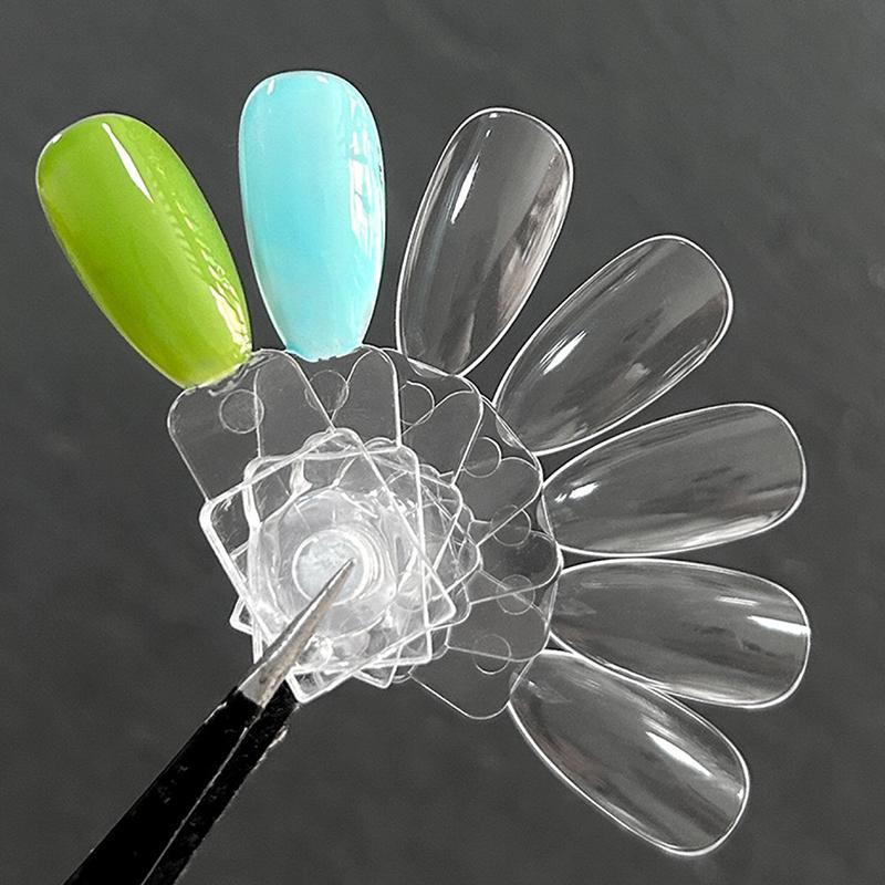 24 шт. Палитра цветов лака Магнитный дисплей типсов для наращивания Прозрачная цветовая карта Подставка для гель-лака Палитра для ногтей Клей для ногтей Практика