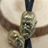 Длиннобородый спартанский воин латунный нож бусины EDC на открытом воздухе DIY паракорд плетеный шнур брелок подвески браслет амулеты ювелирные изделия аксессуар