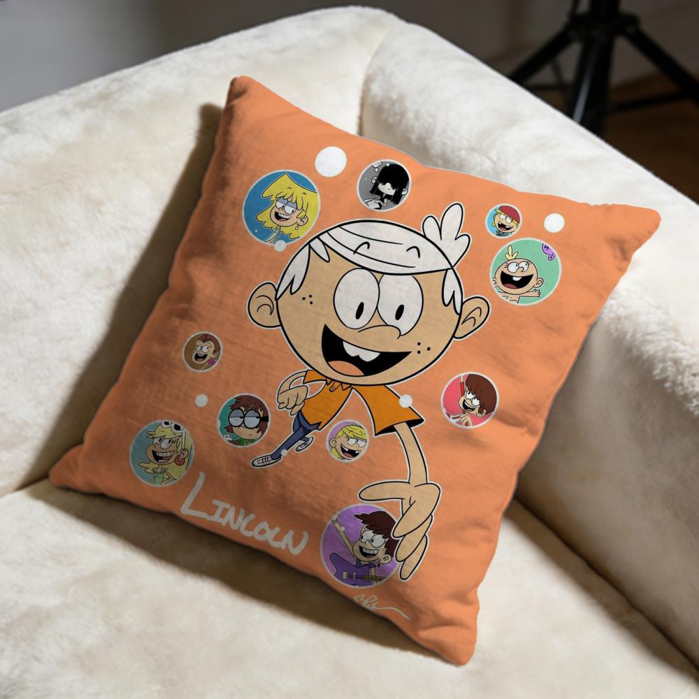 Stylish TThe Loud Houseable Cushion Cover Soft Decorative Pillow Case Suitable for Bedroom Sofa Car Travel Use