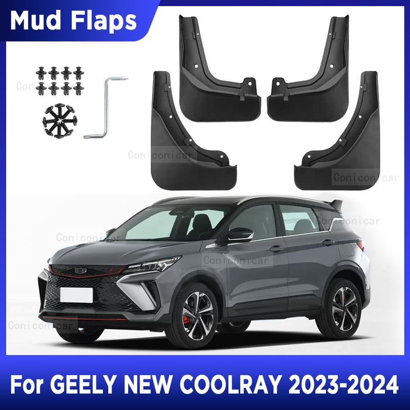 Для GEELY NEW COOLRAY 2024 4 шт. Брызговики Защита от брызг Брызговики Передние Задние Крыло Автомобильные Аксессуары Styline