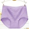 Pure Cotton High-Waisted Women's Briefs - Tummy Control, Breathable, Antibacterial, Comfortable, Plus Size, Short Leg Openings