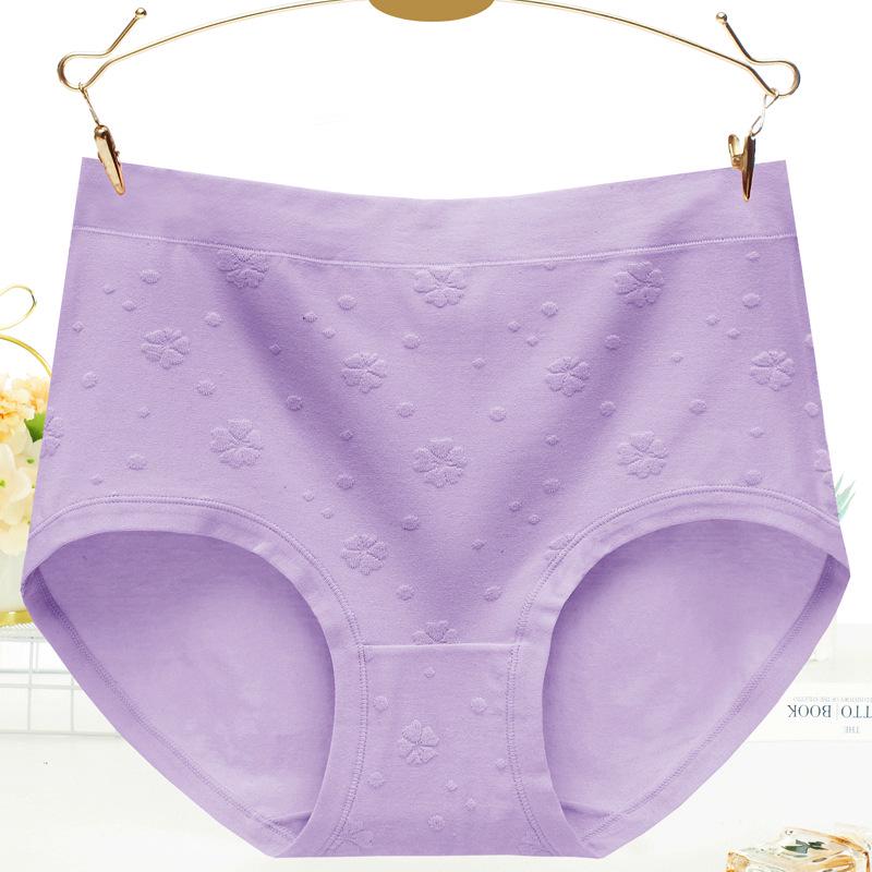 Pure Cotton High-Waisted Women's Briefs - Tummy Control, Breathable, Antibacterial, Comfortable, Plus Size, Short Leg Openings