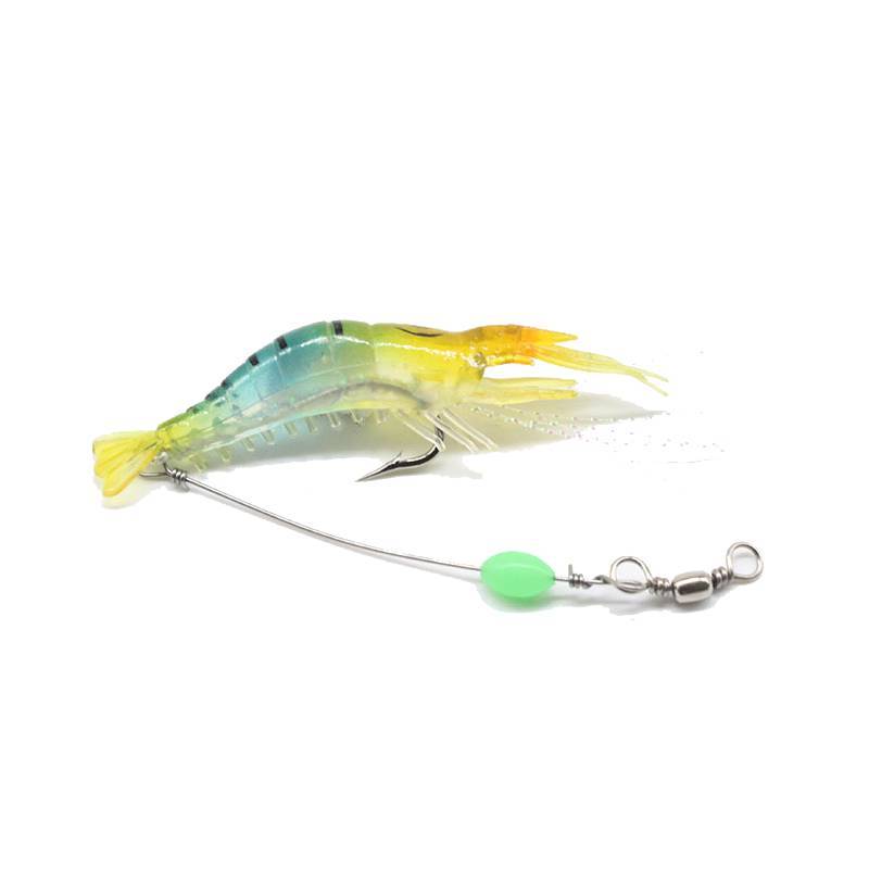 Мягкая приманка Baitmaster в виде креветки со светящимся эффектом для ночной рыбалки и ловли черного басса