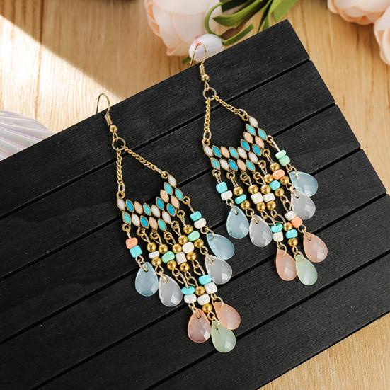 1 пара висячих сережек, бусин, декоративных капель воды, подвесных серег на крючках, подарок