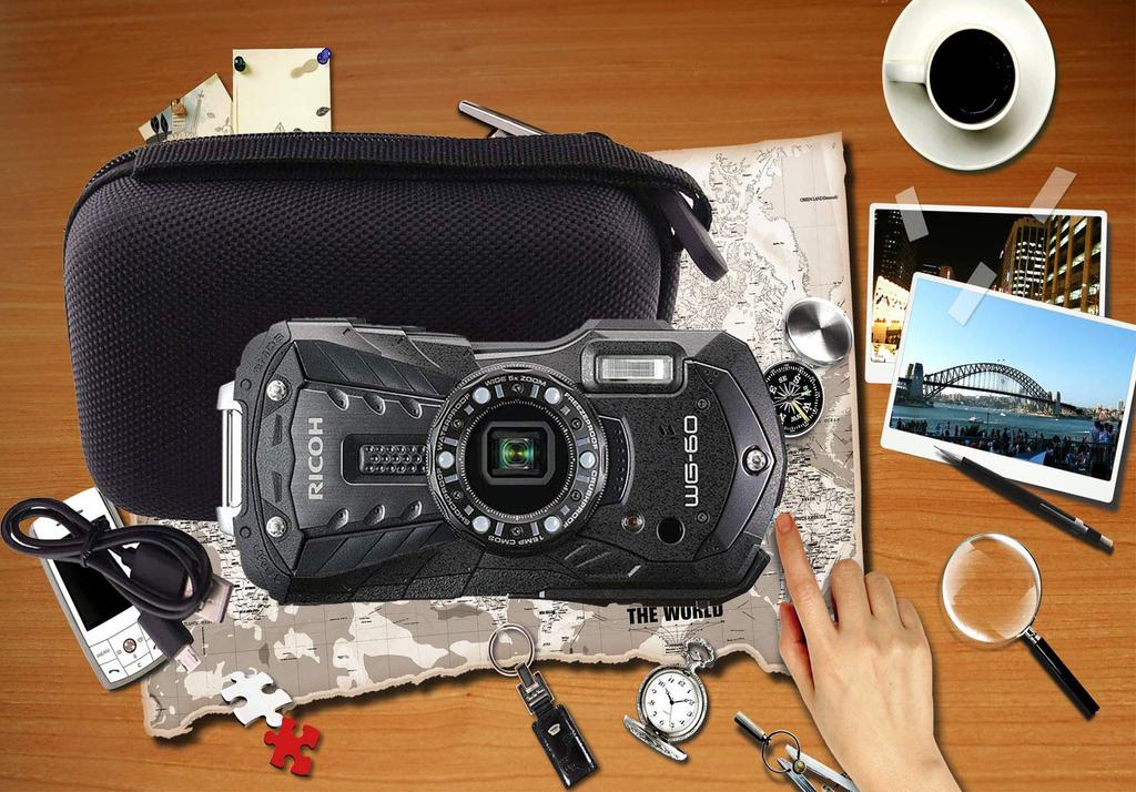 Чехол для хранения цифровой камеры RICOH WERJIA WG-80/WG-60/WG-50/WG-40/WG-70 - (черный)