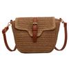 Fashionable Summer Woven Messenger Bag for Women Handmade Paper Rope Lightweight Adjustable Shoulder Bag