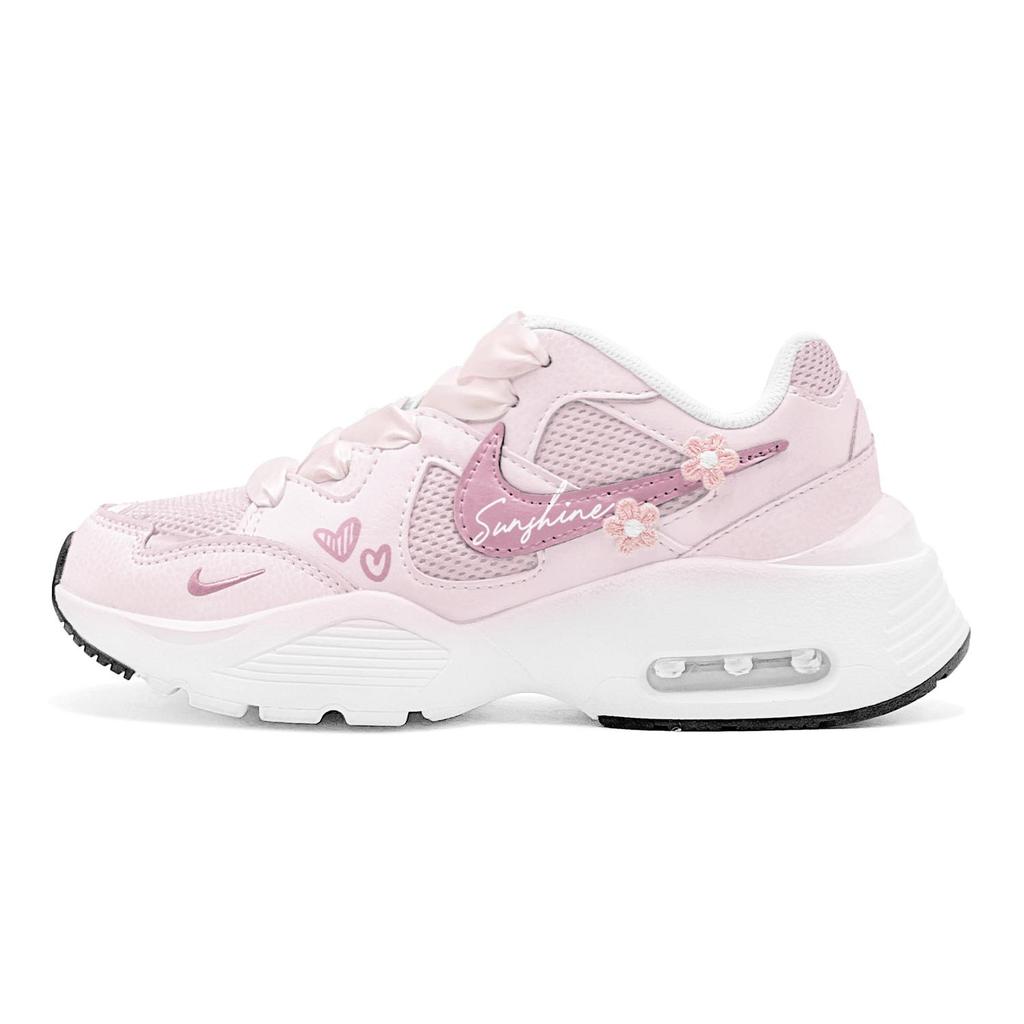 Nike Air Max Fusion Амортизация Устойчивость к истиранию Дышащие Нескользящие Низкие Беговые кроссовки Женские Розовые CJ1671-100(TeamS2-S-BOX)