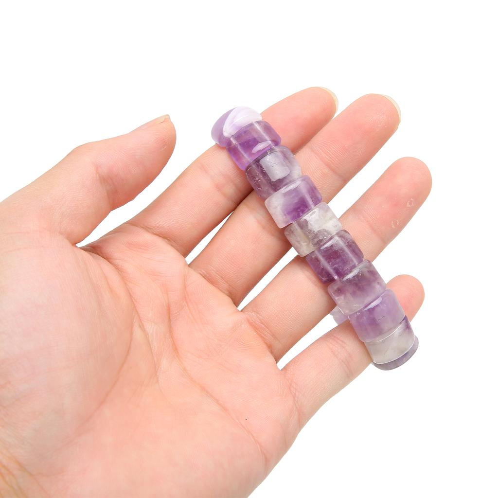 Браслет с аметистом, смешанный цвет, чисто натуральный, высокоэластичный хрустальный браслет для юбилея вечеринки