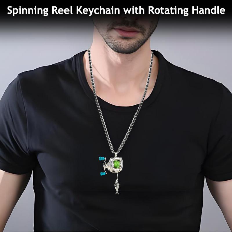 Миниатюрный кулон в виде рыболовной катушки, подвеска-брелок в виде вращающейся катушки, брелок для рюкзака, брелок для рыбаков.