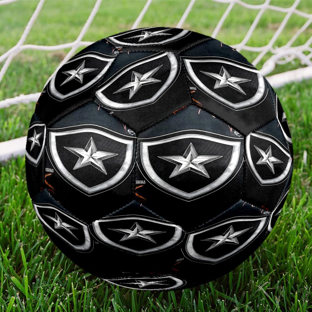 Shield With Star Emblem Printed Size 5 Soccer Balls, High-Quality, Anti-Slip, Protective Football, A Unique Gift , Birthdays, Christmas Gifts