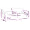 Velvet Sleeper Sofa with Cushions Light Grey