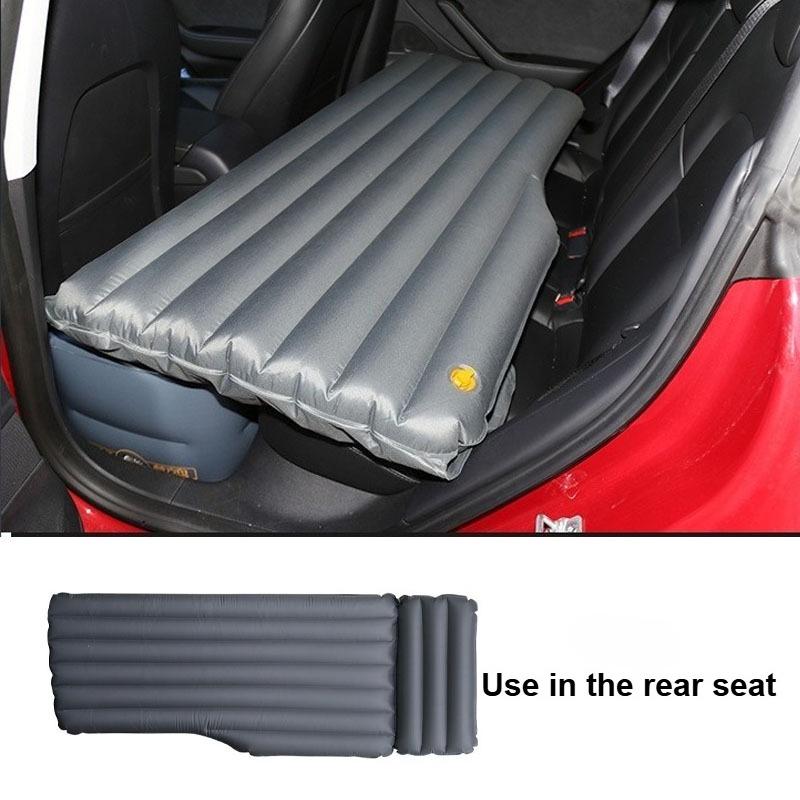 Car Inflatable Mattress Single Air Bed for Front‑Passenger Seat Rear Seats Trunk Sleeping Pad for Universal Car Use Travel Bed